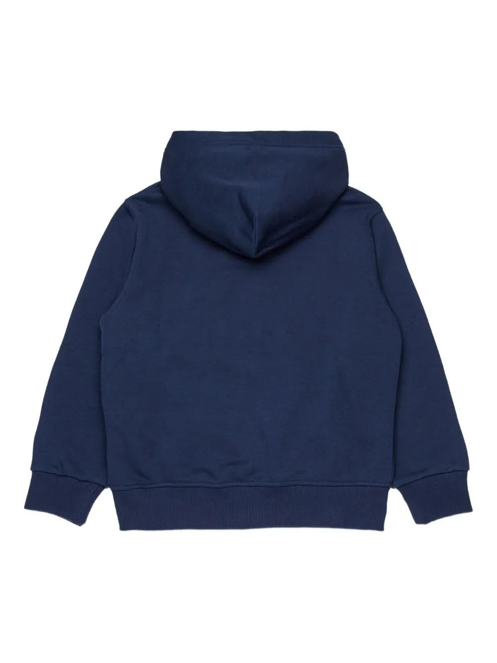 Diesel Zip Logo Hooded Sweatshirt In Blue