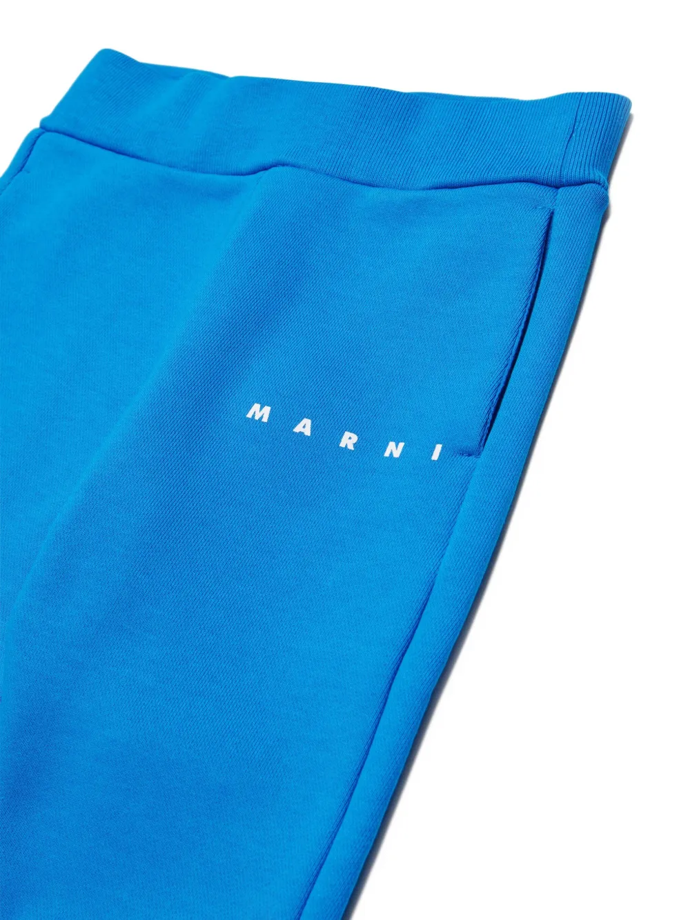 Marni Kids Joggingbroek met logoprint Blauw