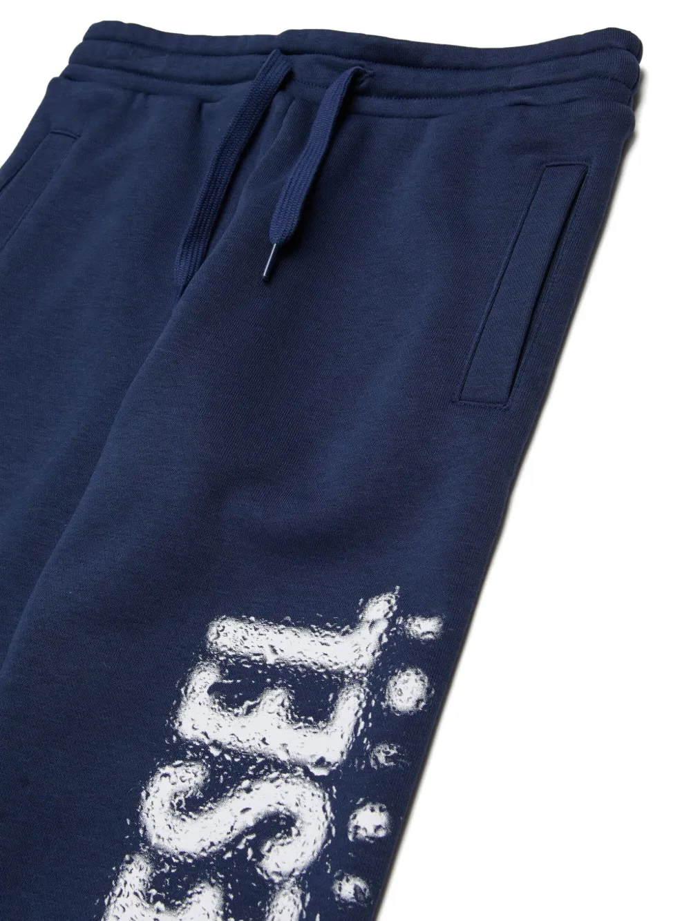 Diesel Pantli Logo-print Sweatpants In Blue