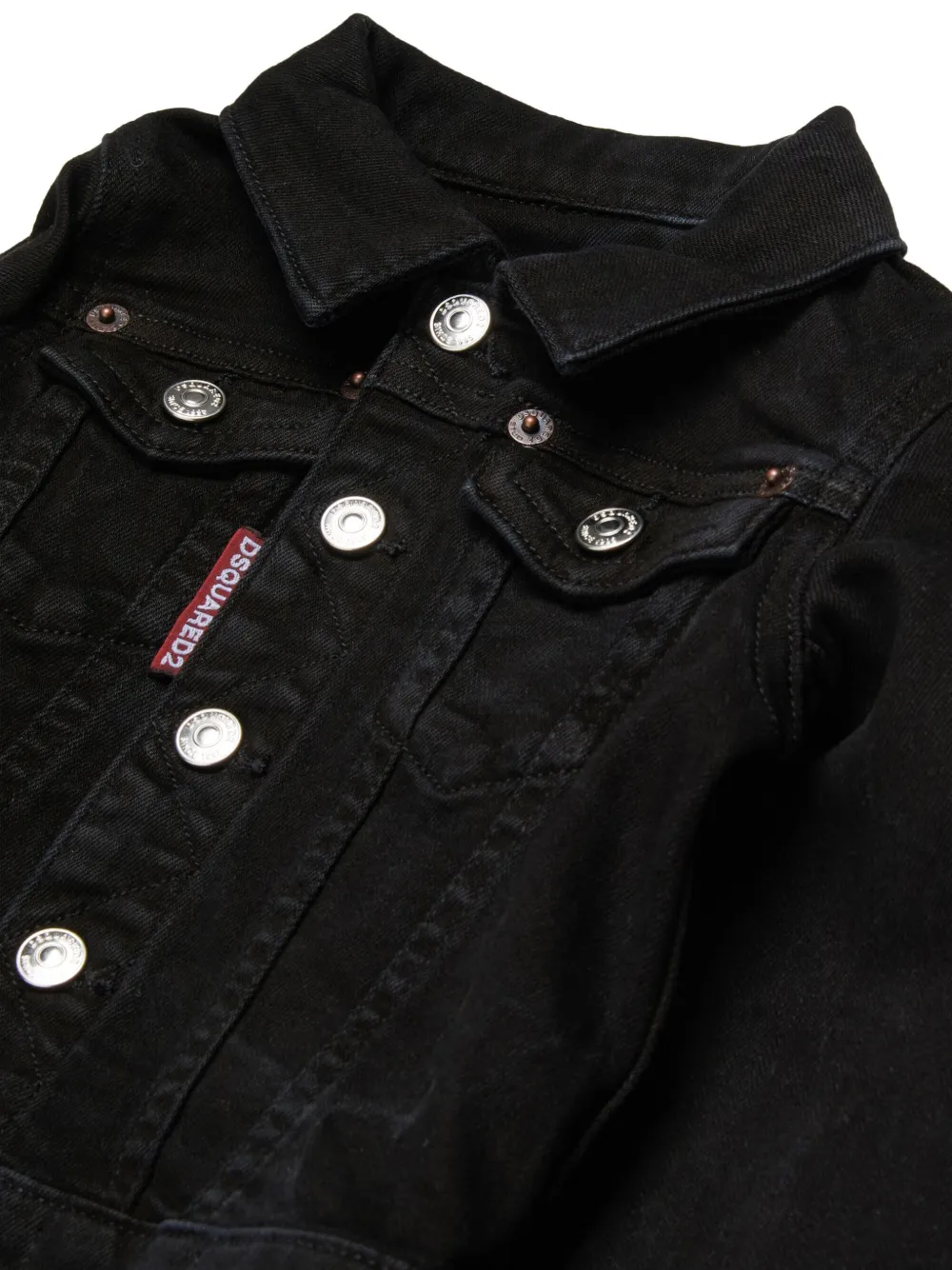 Dsquared2 Buttoned Print Jacket In Black