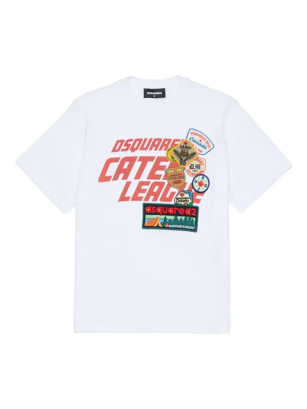 Dsquared2 Kids' Logo-patch T-shirt In White