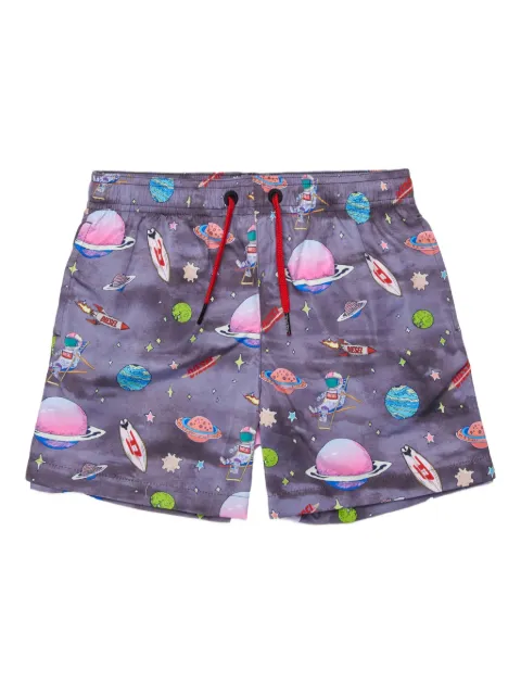 Diesel Kids space-print swim shorts