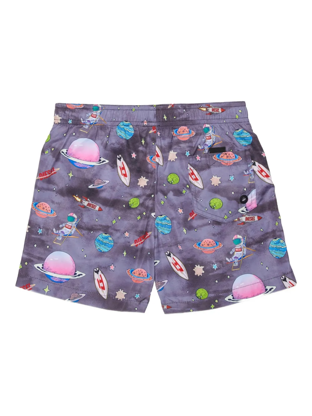 Diesel Kids Zwembroek met ruimte-print Grijs