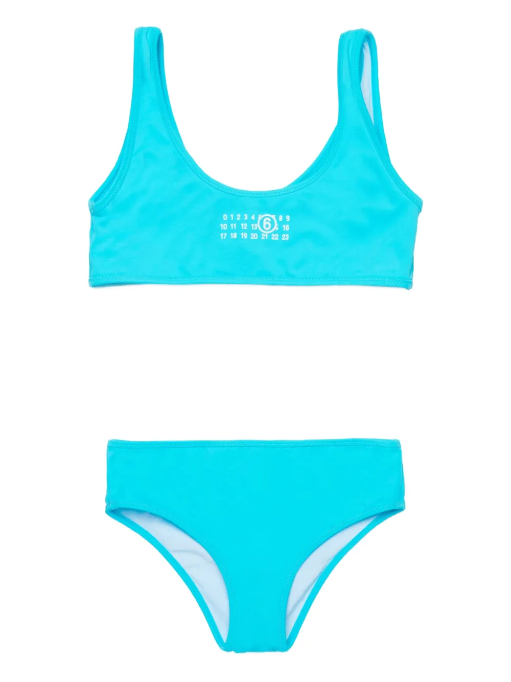 MM6 Maison Margiela Kids Bikini con logo - Blu