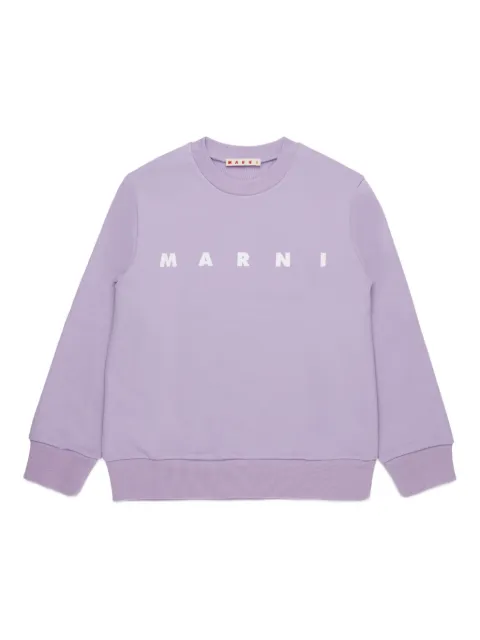 Marni Kids suéter con logo y cuello redondo