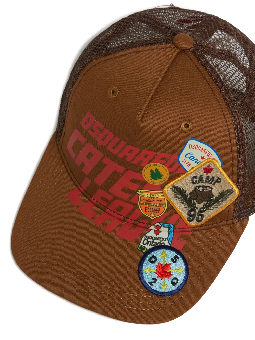  Dsquared2 Kids Appliqué-detail Baseball Cap - Brown 