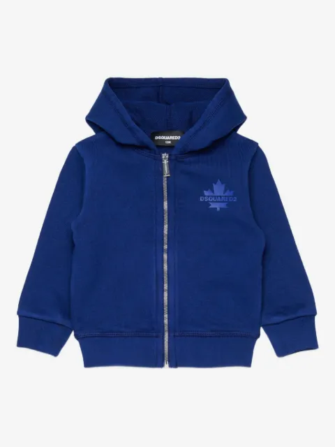 DSQUARED2 KIDS logo-detail zip-up hoodie  