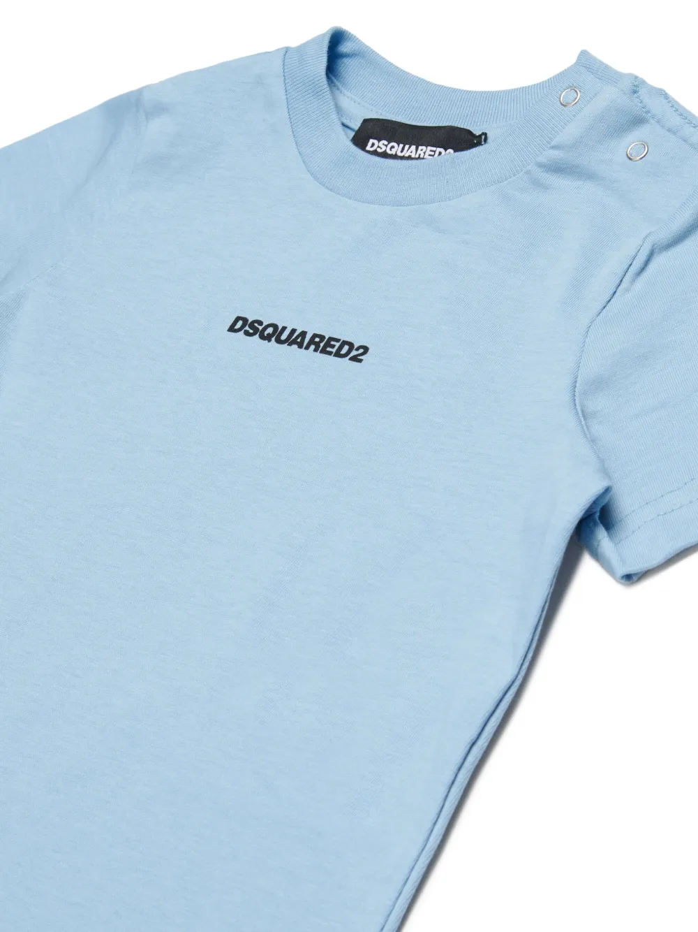 Dsquared2 Logo Short-sleeve Cotton T-shirt In Blue
