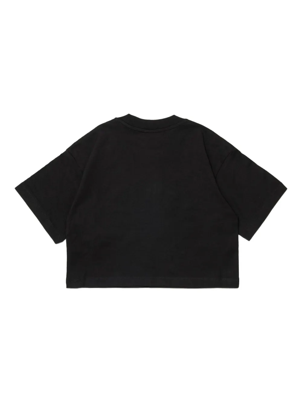 Diesel Kids Cropped T-shirt met korte mouwen Zwart