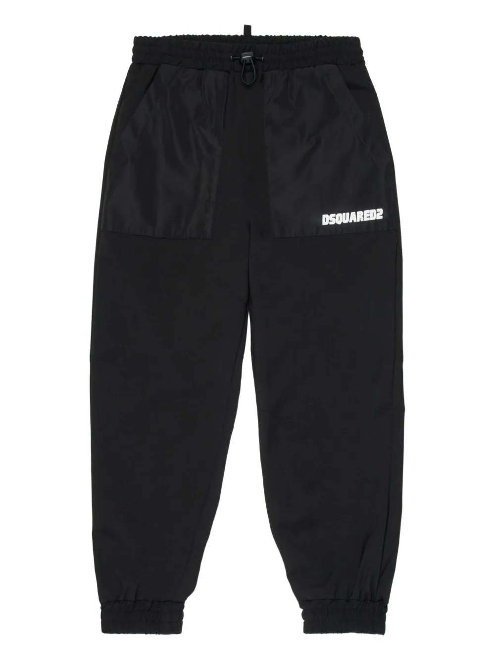 DSQUARED2 KIDS logo-print drawstring trousers | Black | Image 1