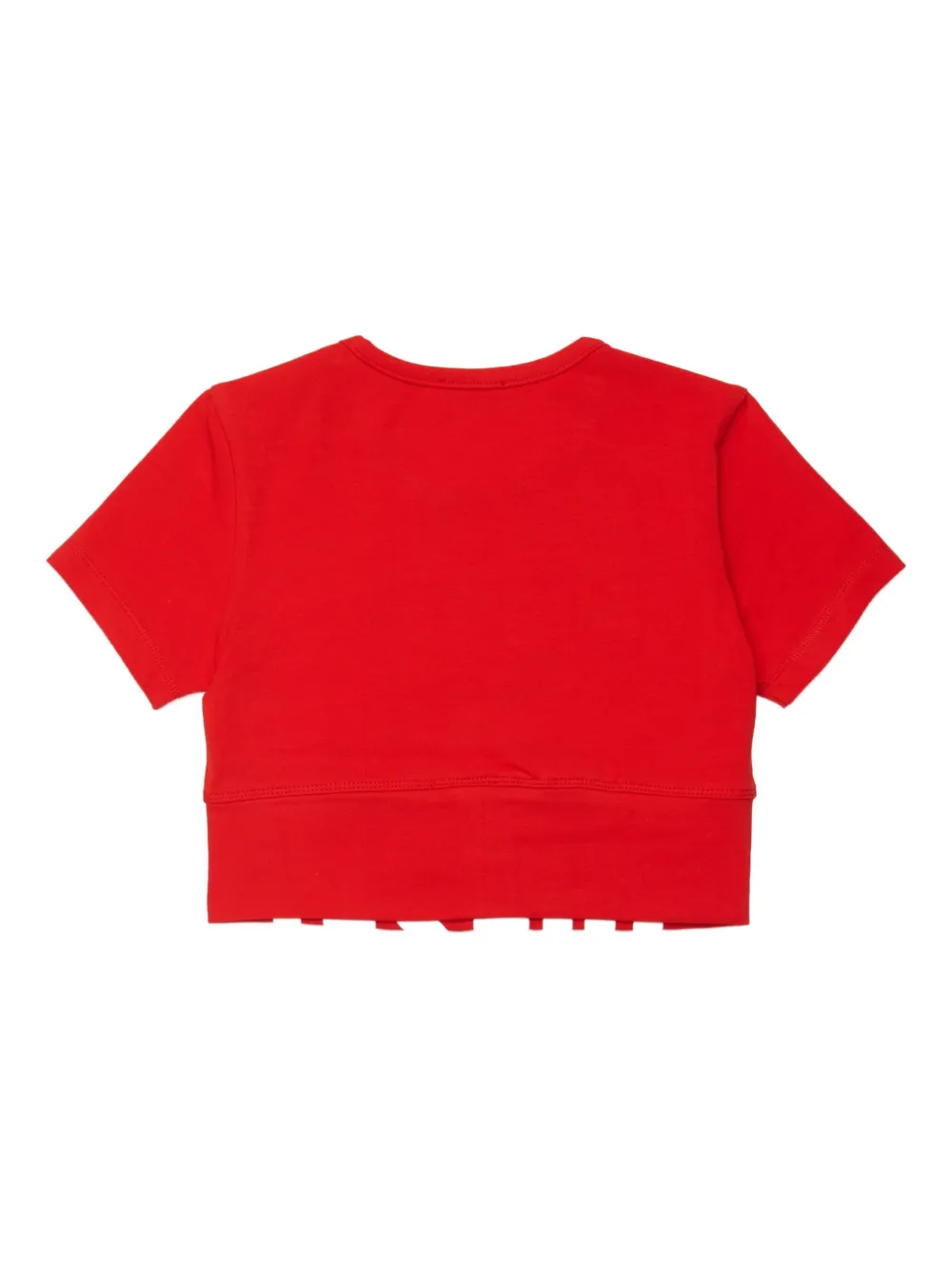 Diesel Kids T-shirt met ronde hals en logo Rood