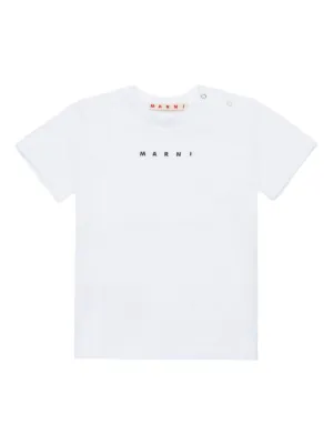 Fendi Kids logo-embroidered Jersey T-shirt | White | FARFETCH