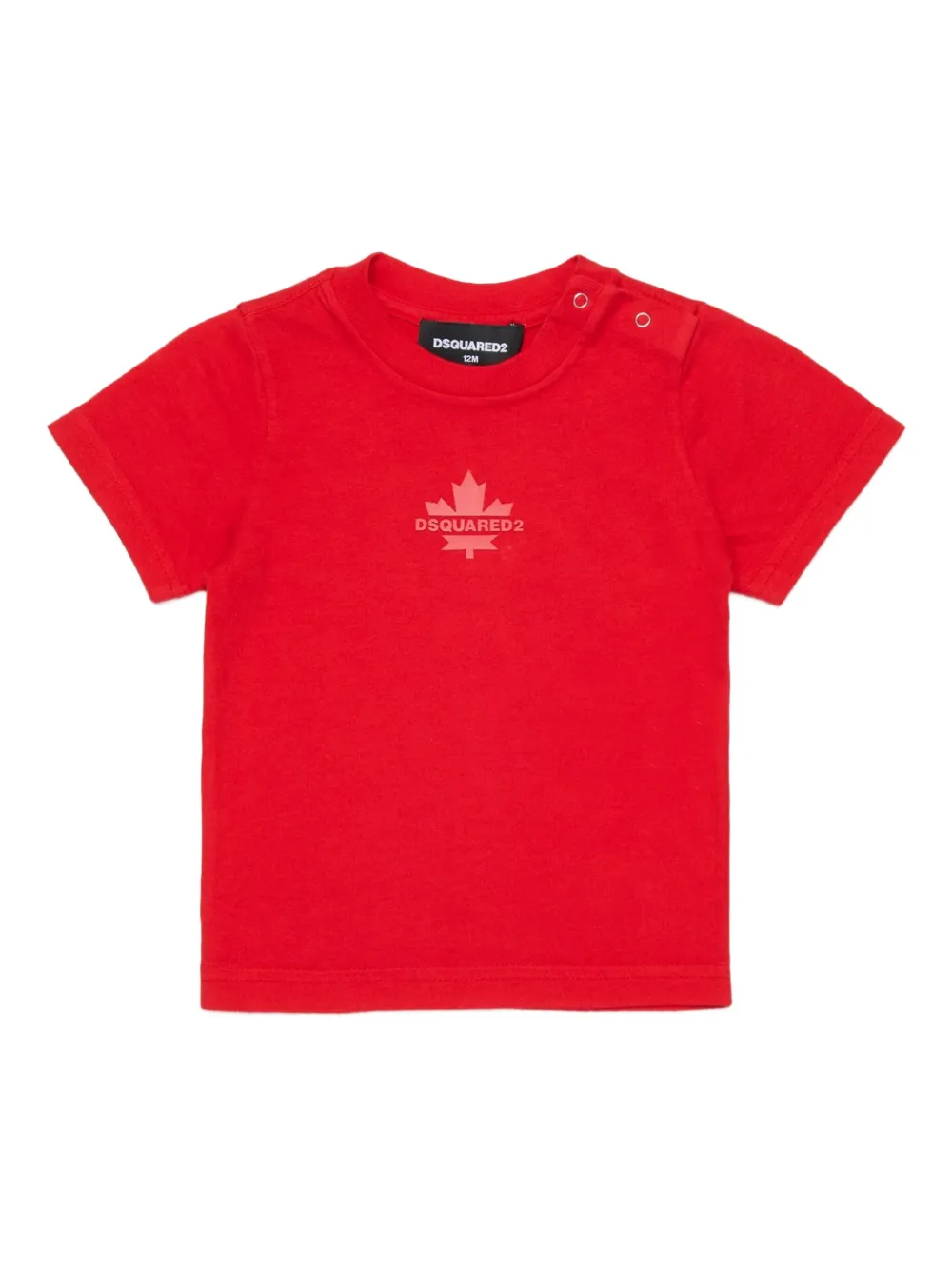 Dsquared2 Logo-leaf Short-sleeve T-shirt In Red