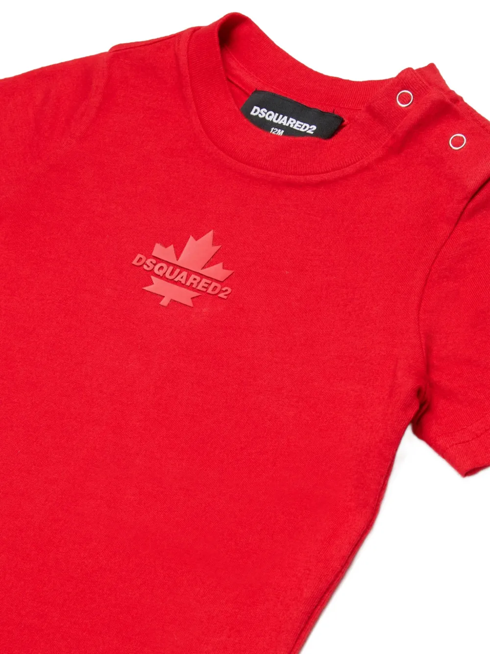 Dsquared2 Logo-leaf Short-sleeve T-shirt In Red