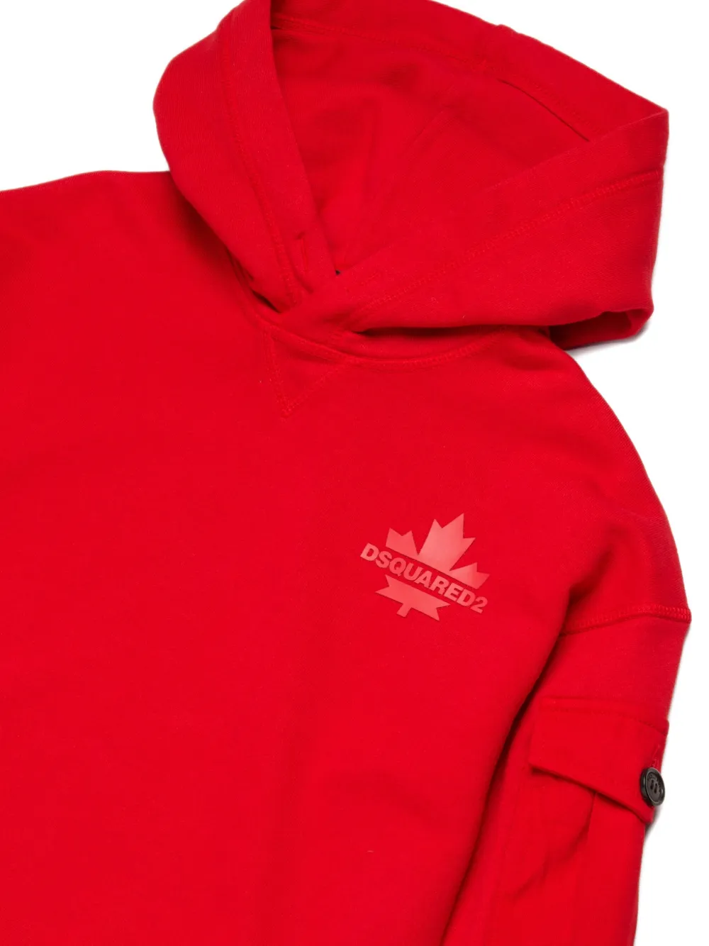 Dsquared2 Maple Leaf Pocket Sweatshirt In Red