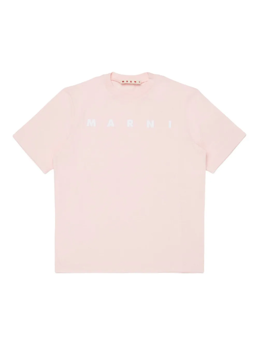Marni Kids logo-print short-sleeve T-shirt - Rosa