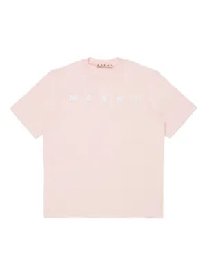 Marni Kids Logo short-sleeve T-shirt | Pink | FARFETCH