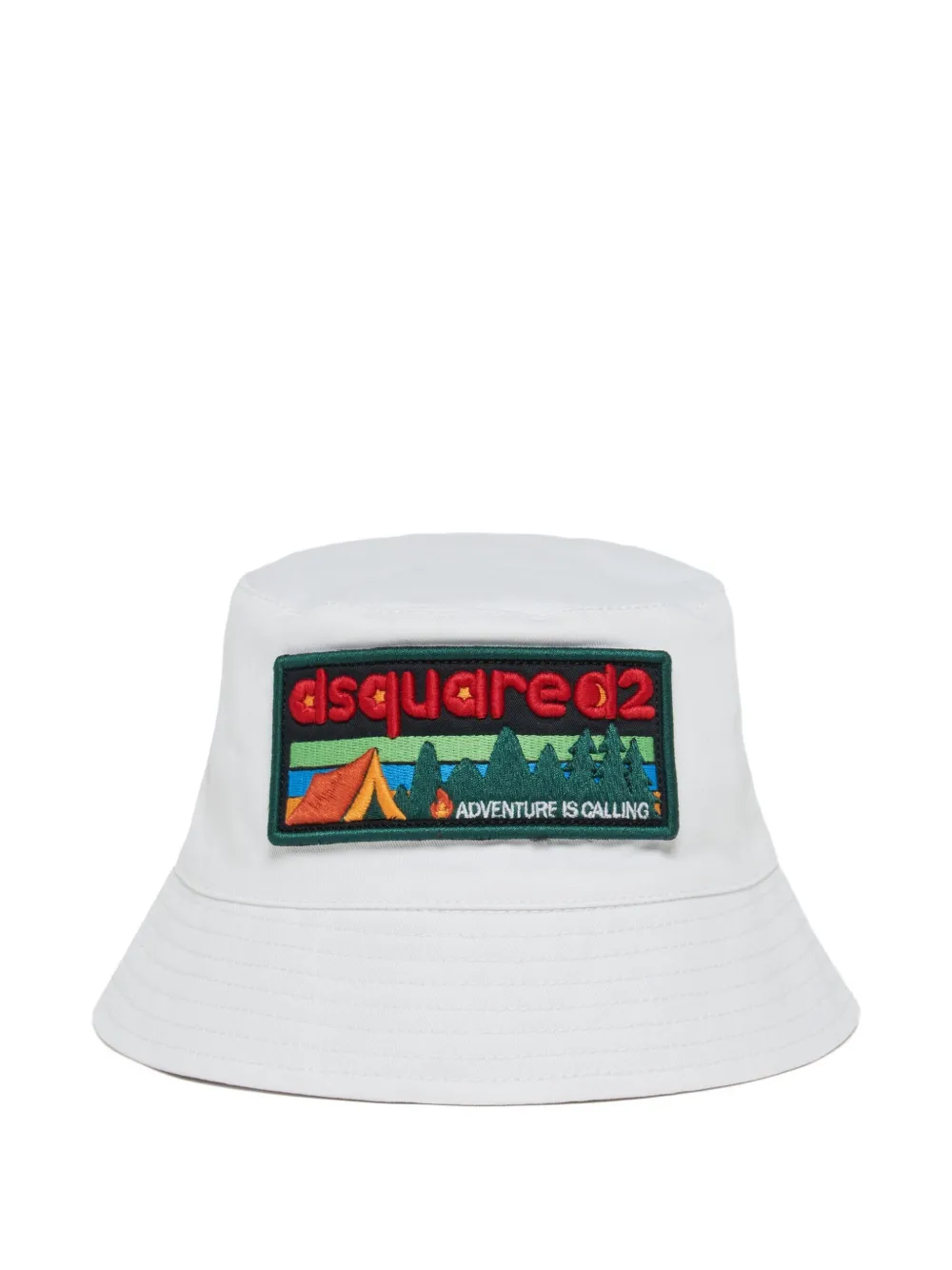 DSQUARED2 KIDS patch-applique bucket hat - White