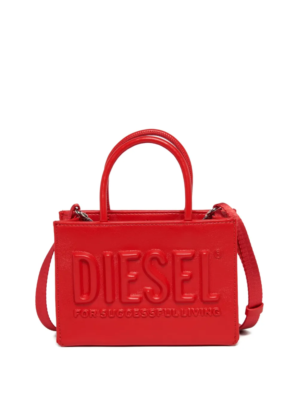Diesel Kids Borsa tote Dsl 3D con logo goffrato - Rosso