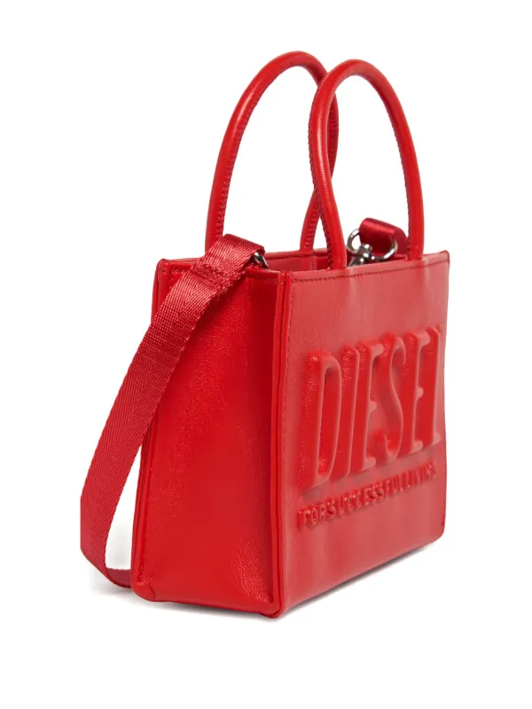 【DIESEL】 emboss logo totebag y2k Diesel logo tote tote - Gem