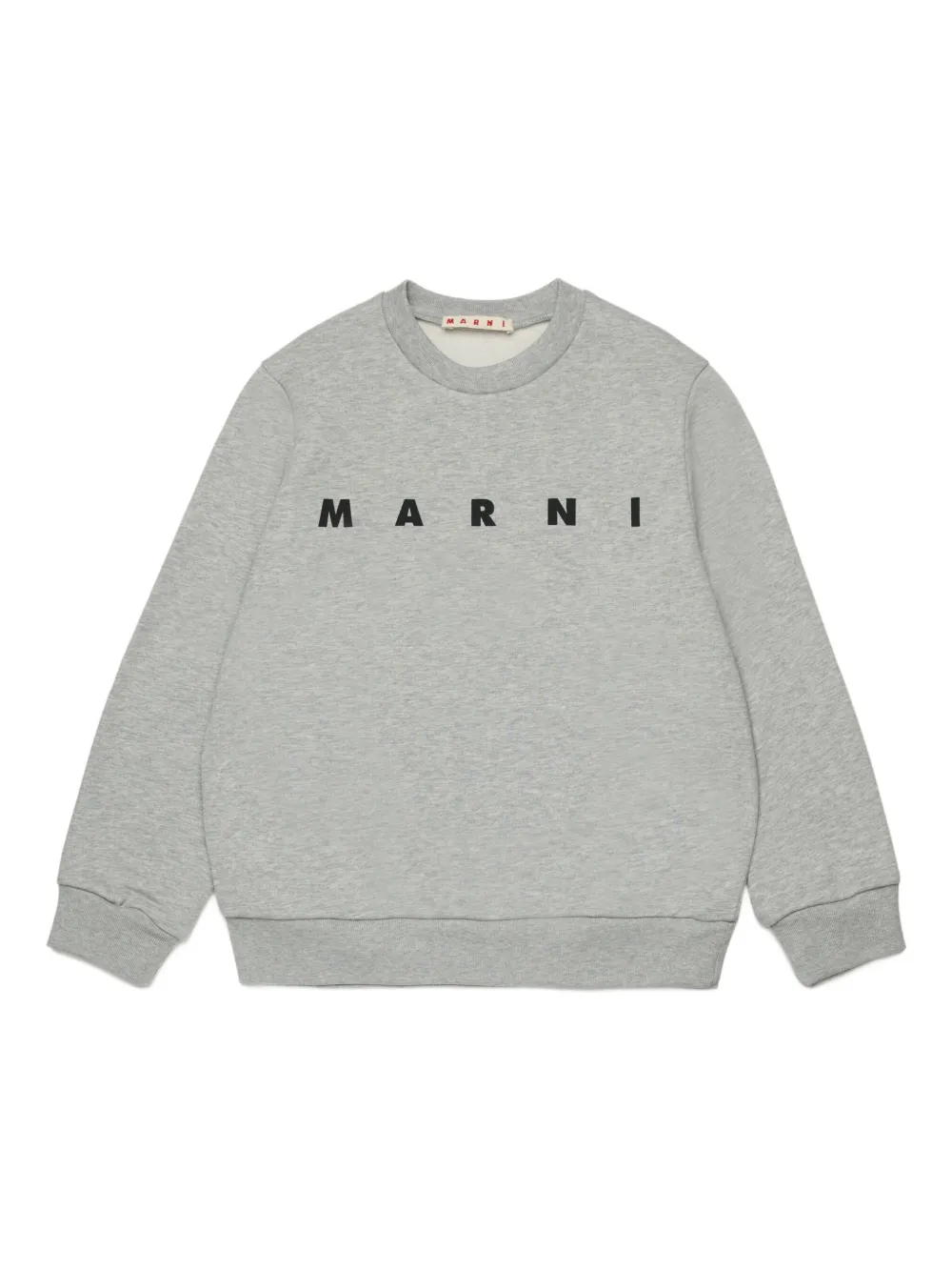Marni Kids logo crew-neck sweatshirt - Grigio