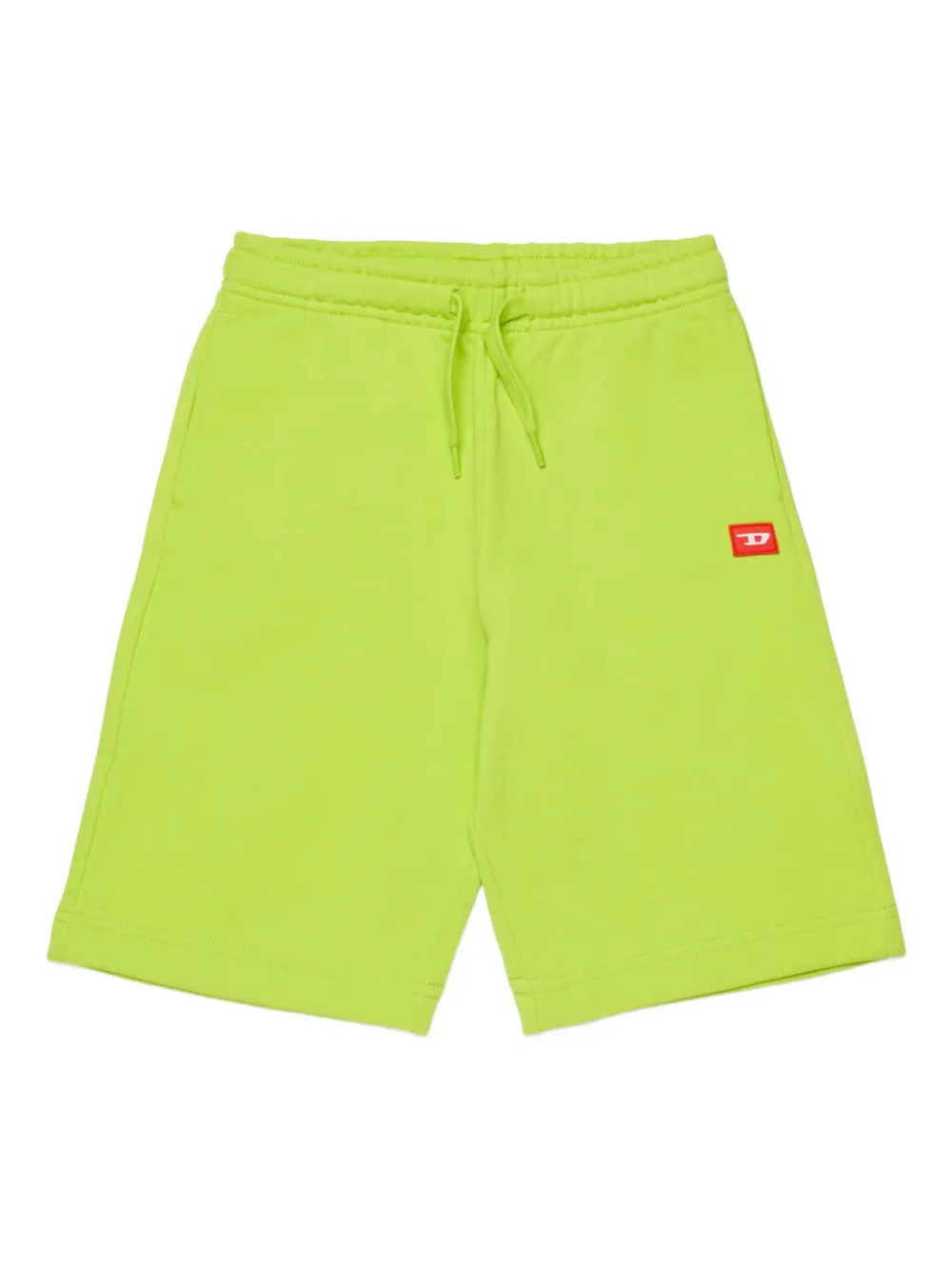 Diesel Kids' Pxginshort Drawstring Logo Shorts In Green