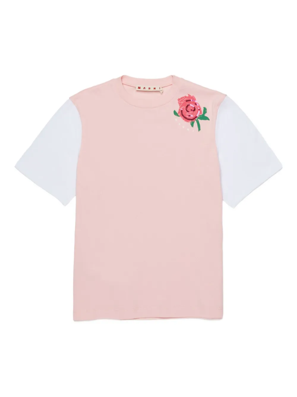 Marni Kids T-shirt con paillettes - Rosa
