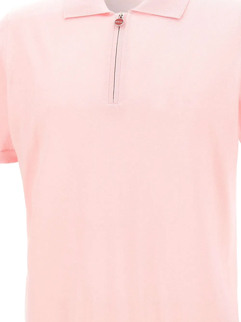 Kiton Poloshirt met halve rits Roze