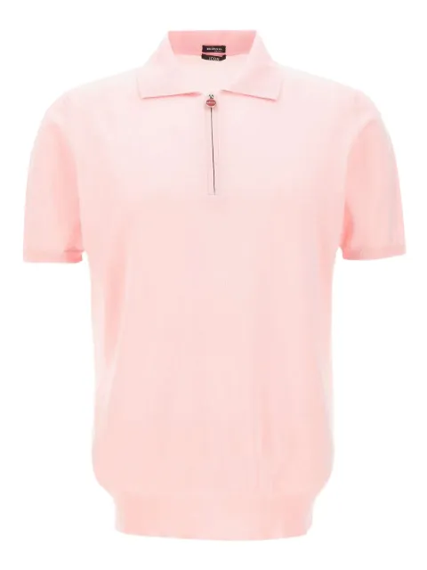 Kiton half-zip ribbed polo shirt