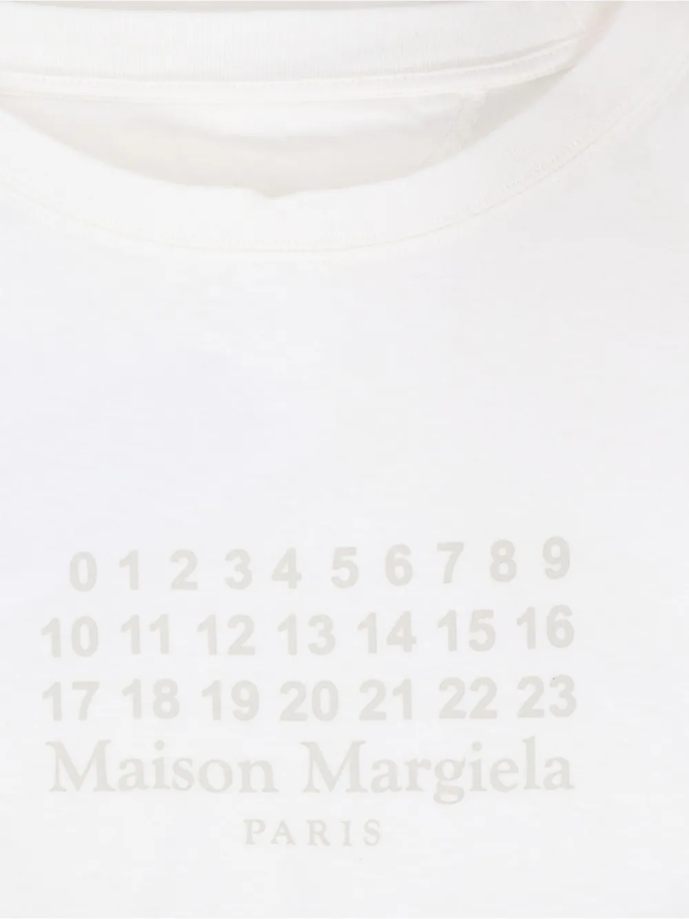 Maison Margiela T-shirt met logodetail en lange mouwen Wit
