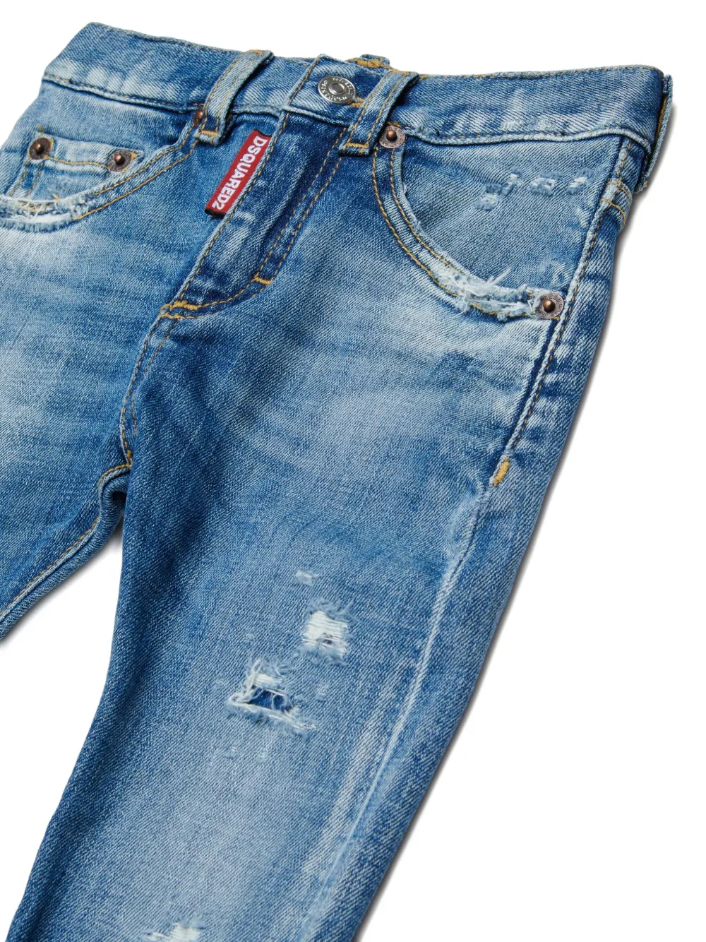 Dsquared2 Distressed Jeans In Blue