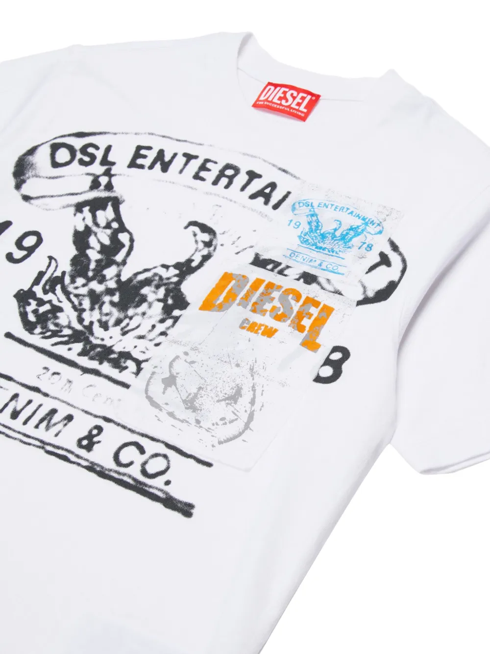 Diesel Kids T-shirt met print Wit