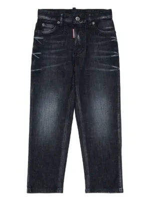 DSQUARED2 KIDS distressed-effect straight-leg Jeans | Blue