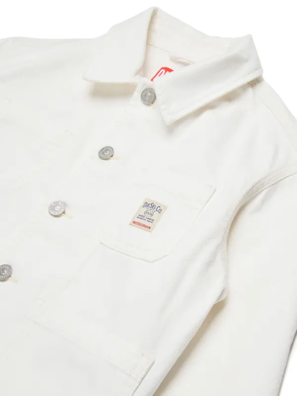 Diesel Kids Jstack パッチポケット デニムジャケット | ホワイト