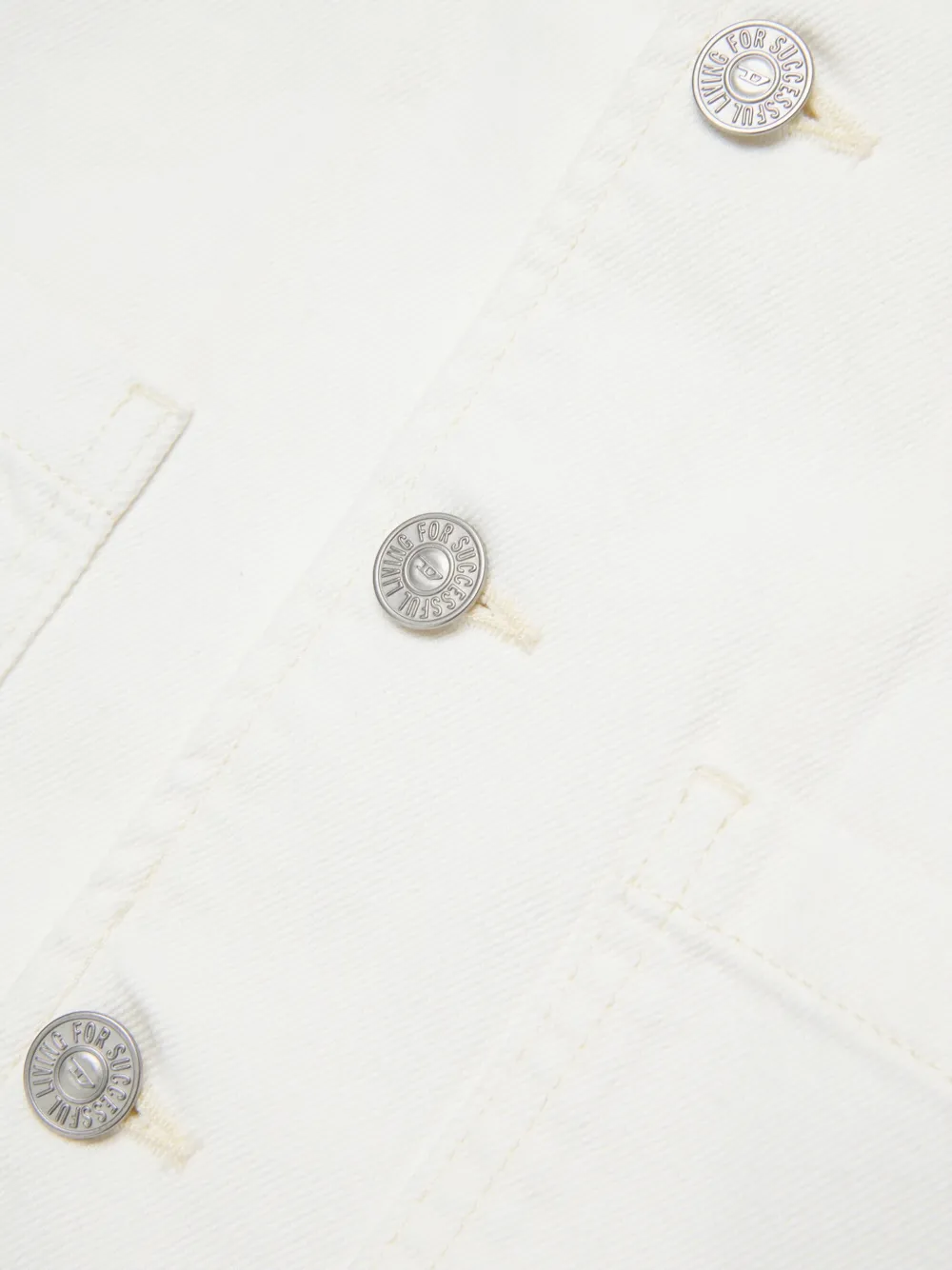 Diesel Jstack Patch-pocket Denim Jacket In White