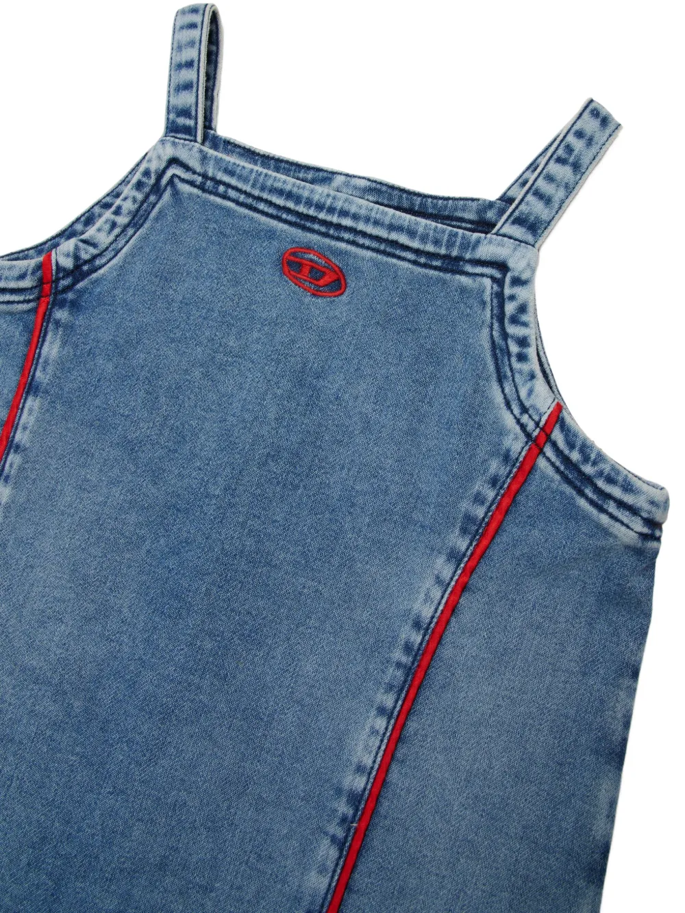 Diesel Embroidered-logo Cotton Dress In Multi