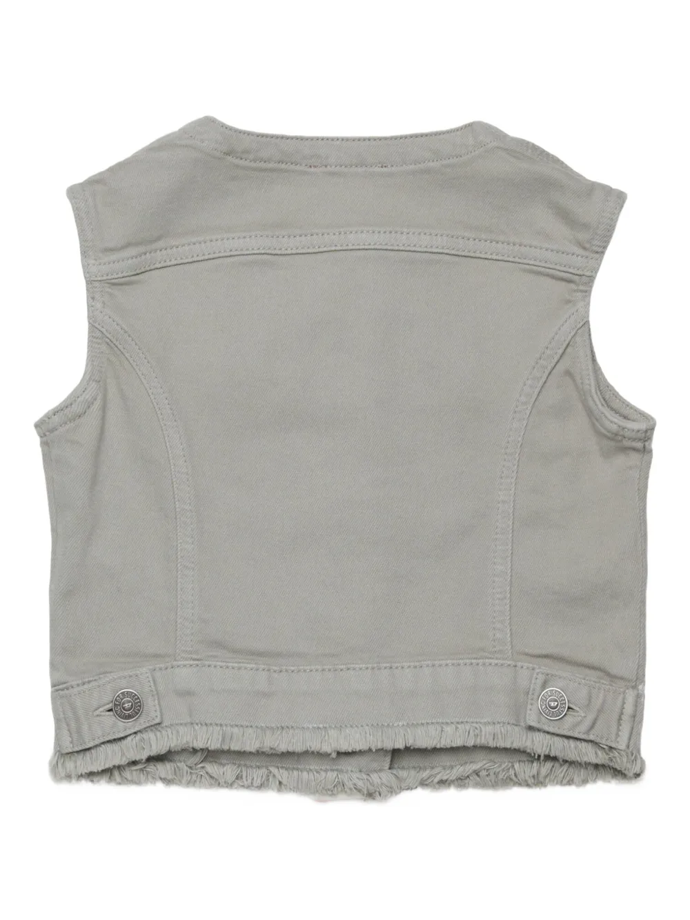 Diesel Kids Vest met metallic-effect en knopen Zilver