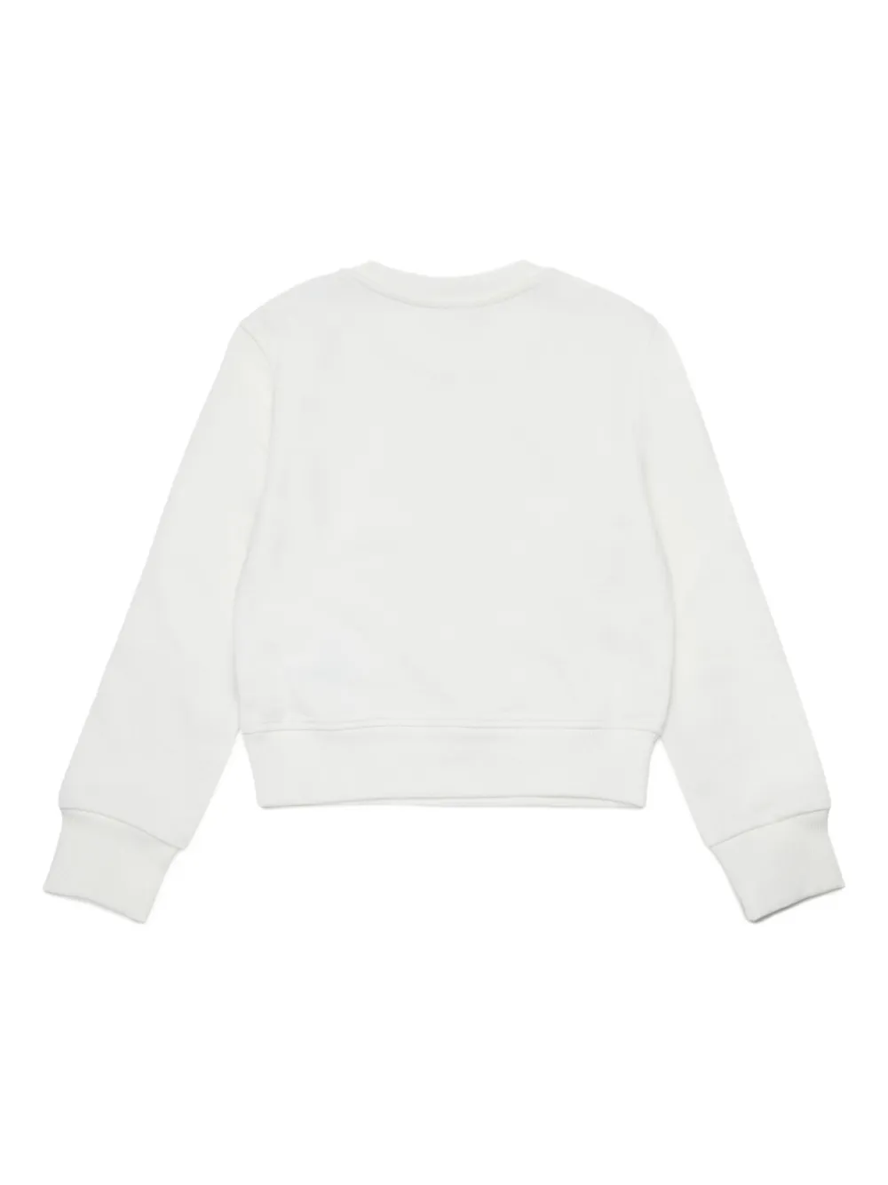 Diesel Sscript Cotton Sweatshirt In White