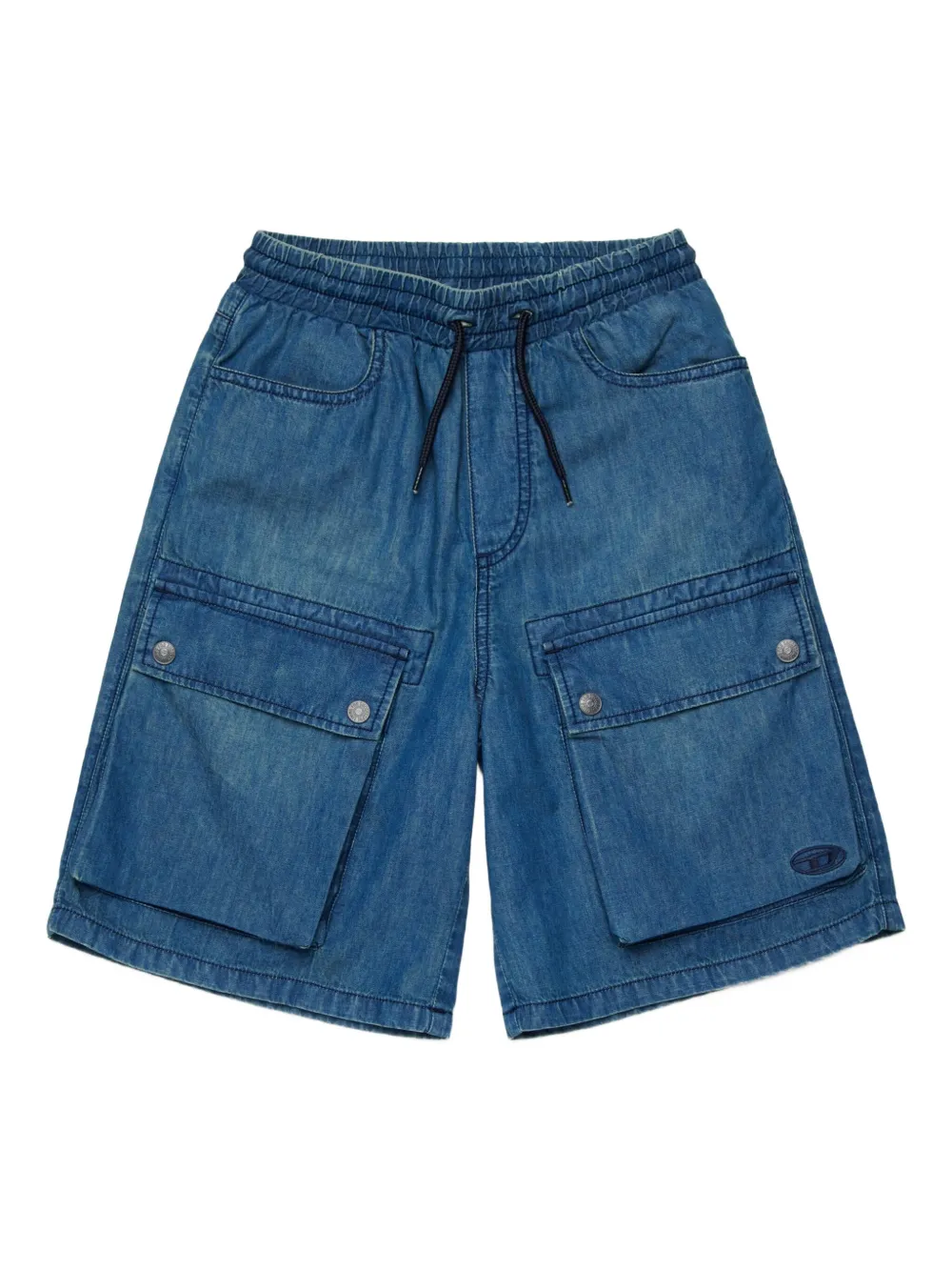Diesel Kids Pelty Cargo-Jeans-Shorts - Blau