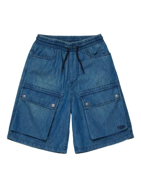 Diesel Kids shorts cargo de mezclilla Pelty