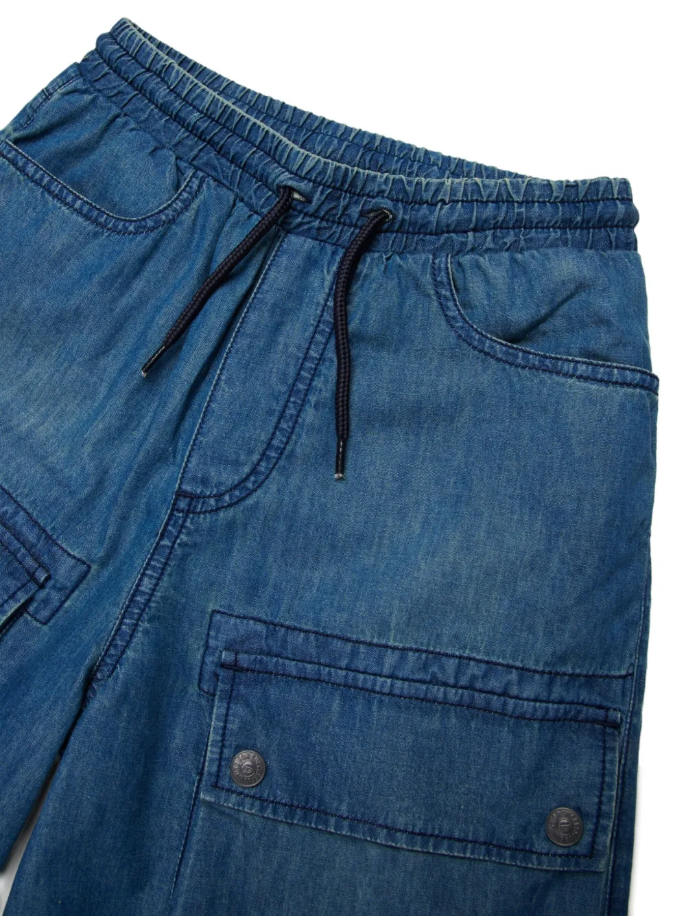 Diesel Kids Pelty cargo spijkershorts Blauw