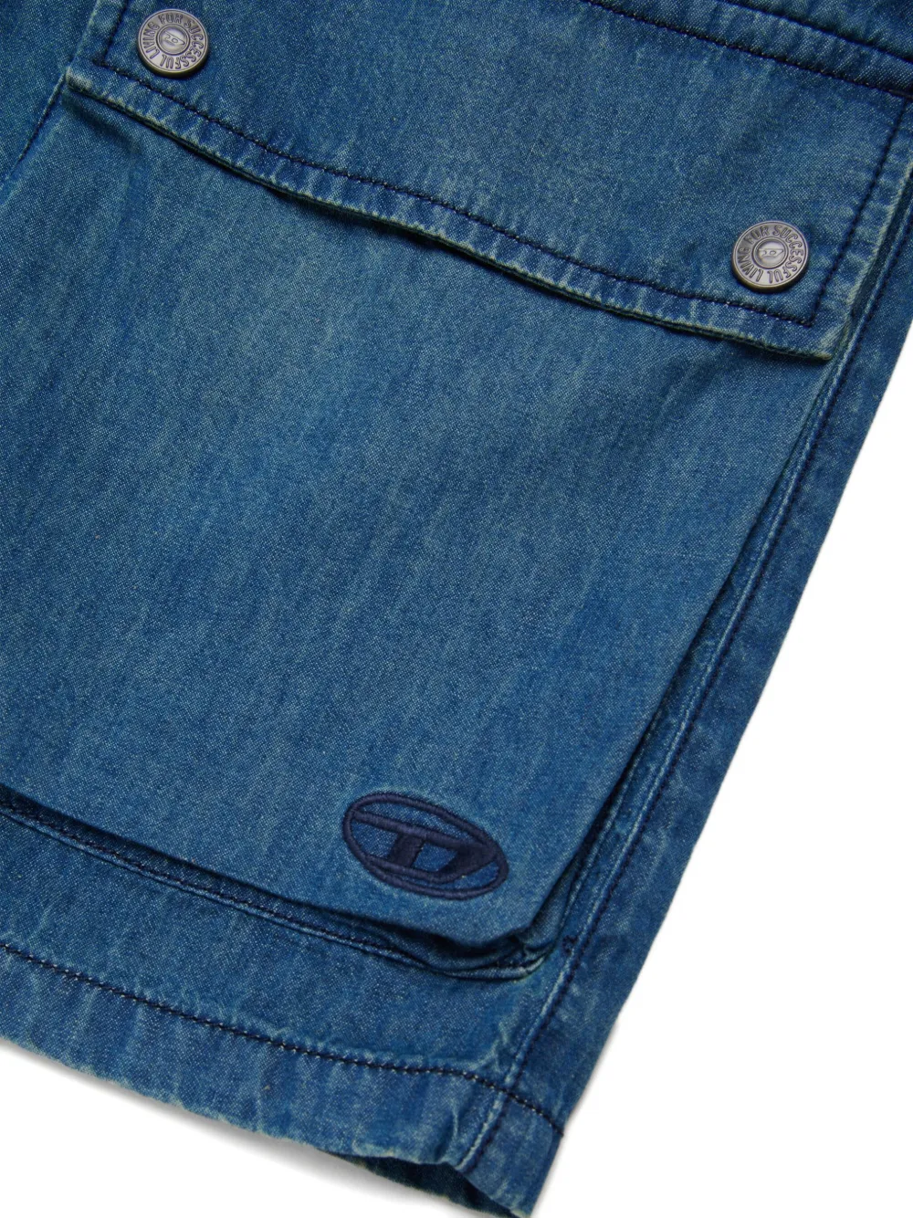 Diesel Kids Pelty cargo spijkershorts Blauw
