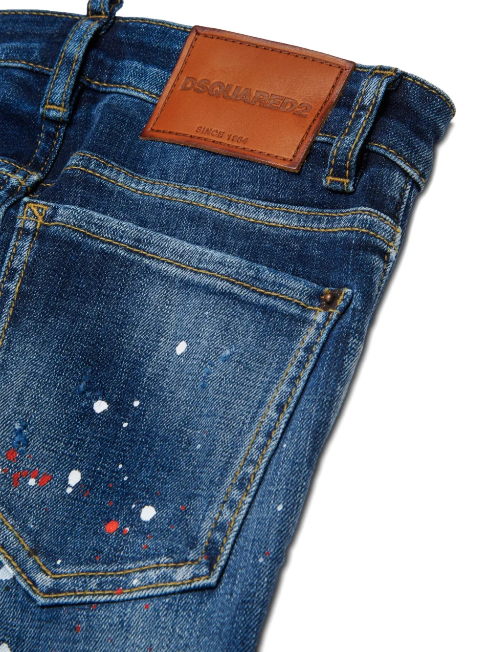 Dsquared2 Cool Guy Paint-splatter Jeans In Blue