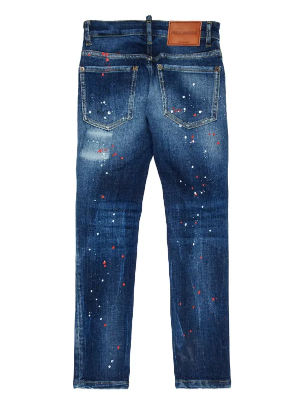 DSQUARED2 KIDS Cool Guy paint-splatter Jeans | Blue | FARFETCH