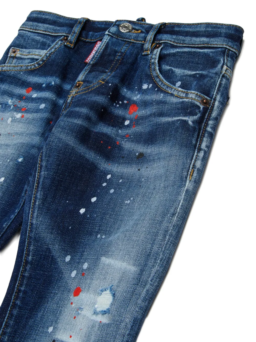 Dsquared2 Cool Guy Paint-splatter Jeans In Blue
