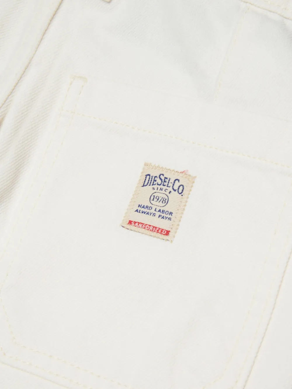 Diesel D-bart-j Pocket Jeans In White