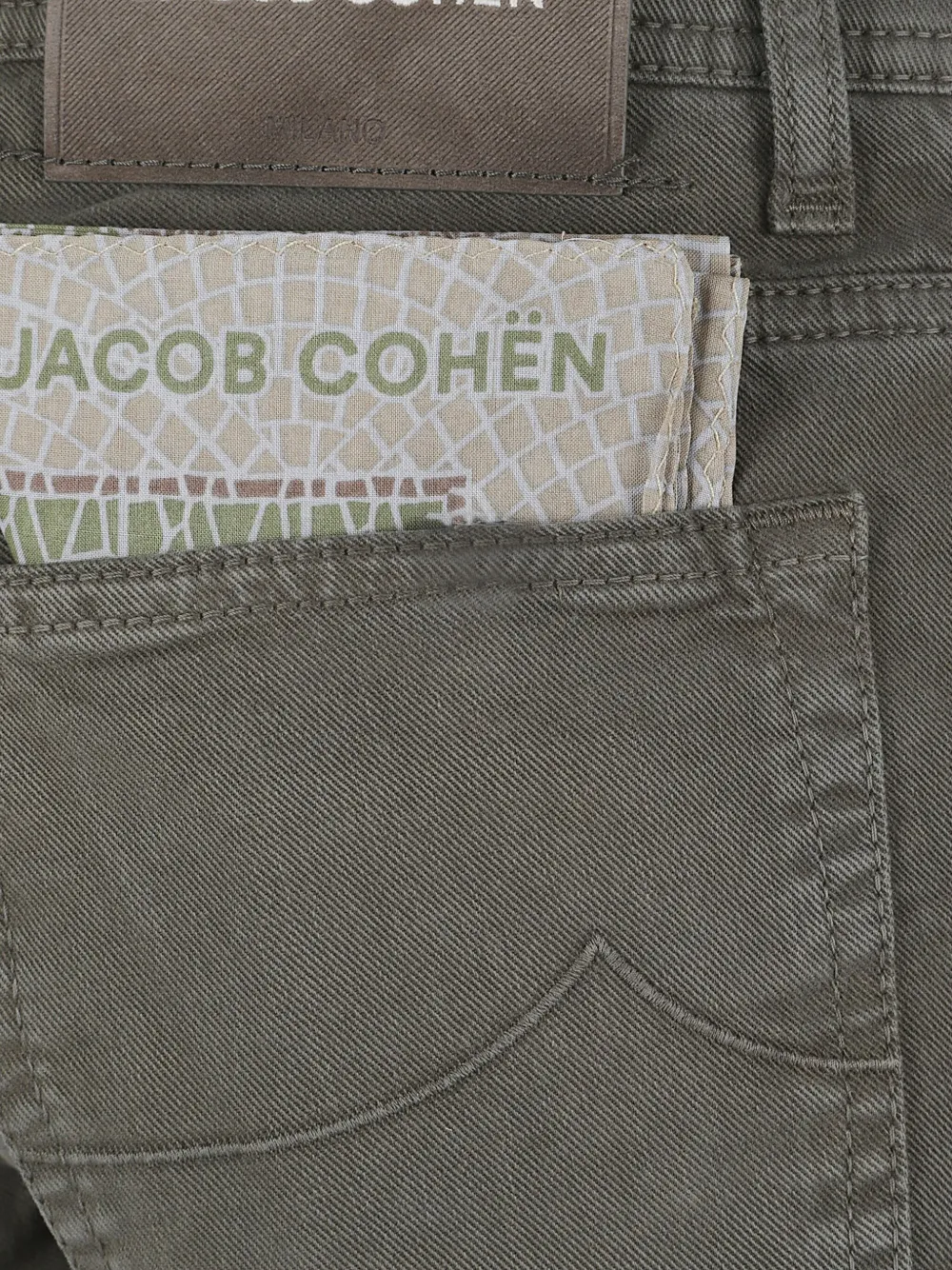 Jacob Cohën Broek met vierkante zak - Groen