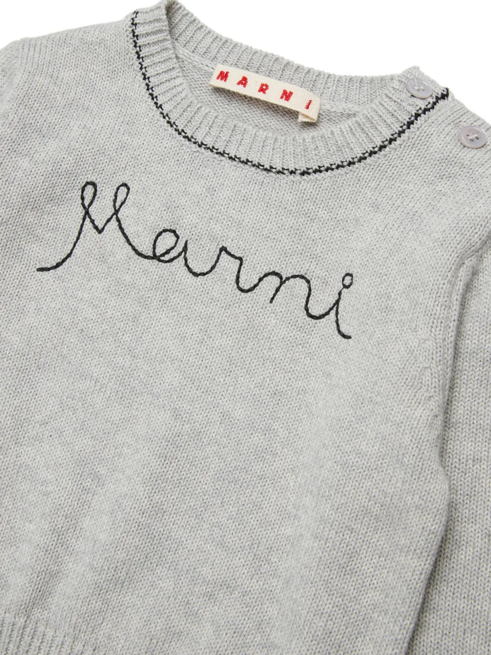 Marni Kids Trui met geborduurd logo Grijs