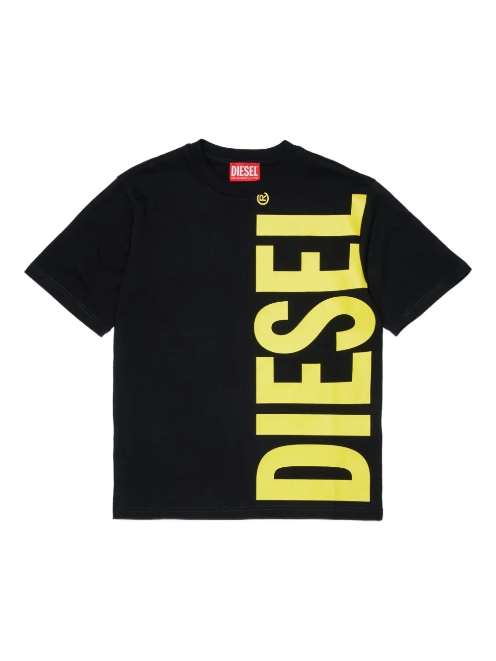 Diesel Kids T-shirt in cotone con logo - Nero