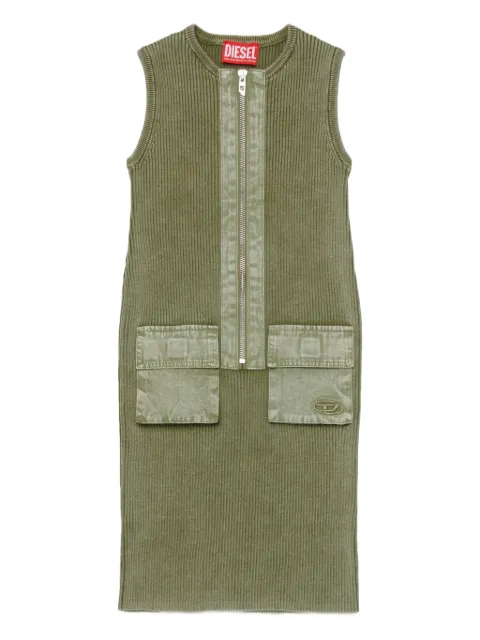 Diesel Kids Dameryn zip-fastening pockets dress